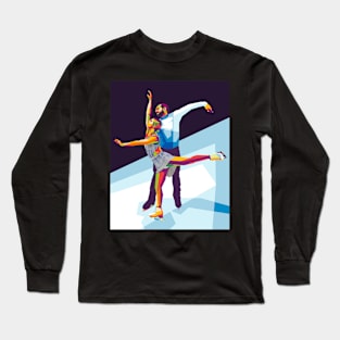 couple ice skating Long Sleeve T-Shirt